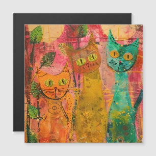 Boho Watercolor Cats - Terna Feline Art (2)