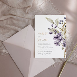 Boho Watercolor Flores Selvagens Convite Para Casa