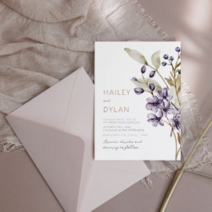 Boho Watercolor Flores Selvagens Convite Para Casa