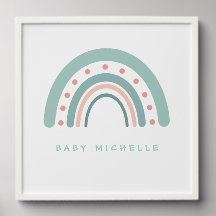 Boho Watercolor Rainbow Personalizado