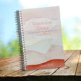 Boho Watercolor Rental Guest Book