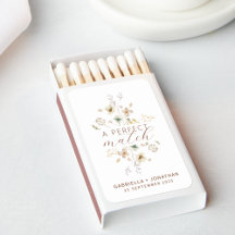 Boho Watercolor Wildflower Wedor Favor