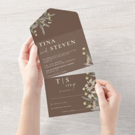 Boho Wedding Beige Botânico