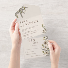 Boho Wedding Beige Botânico