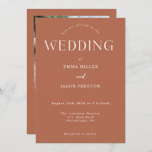 Boho Wedding Teracotta com Convite Fotográfico