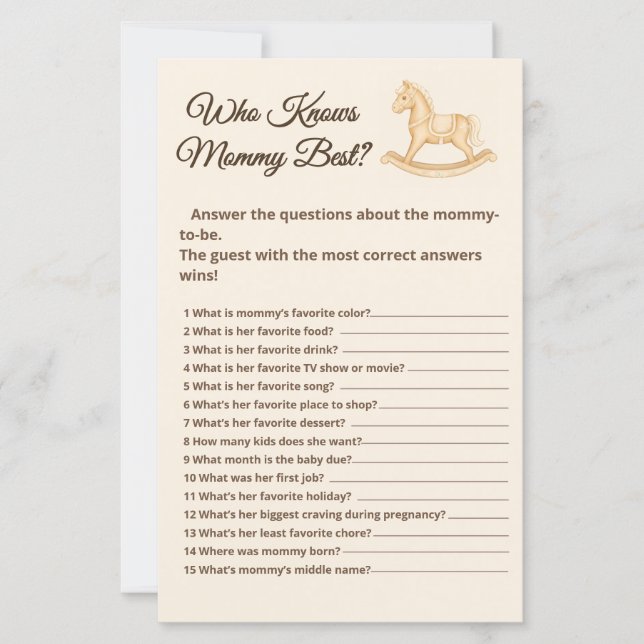 Boho Western Rocking Horse que conhece o jogo das  (Frente)