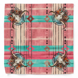 Boho Western Wild e Free Pink Bandana