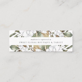 Boho White Floral Bridal Registro Inserir Cartões
