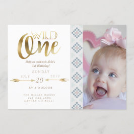 Boho Wild One | Convite para Festa de aniversário