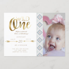 Boho Wild One | Convite para Festa de aniversário