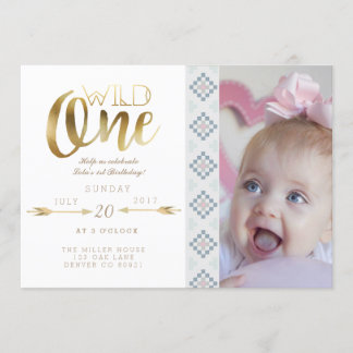 Boho Wild One | Convite para Festa de aniversário