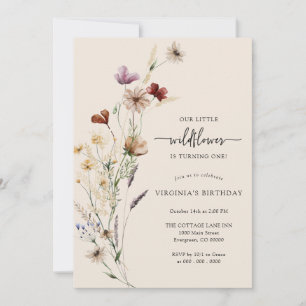 Boho Wildflower Birthday Convite