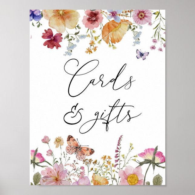 Boho Wildflower Cards e Gifts Poster (Frente)