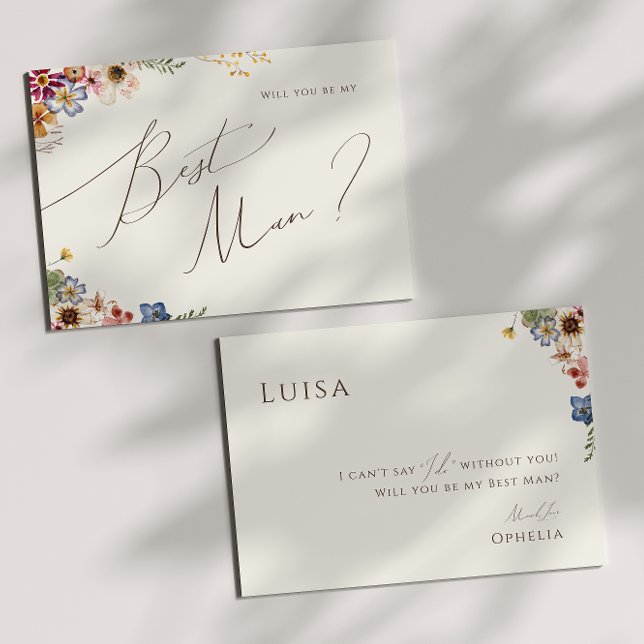 Boho Wildflower | Cartão de Melhor Proposta de Bei (Criador carregado)