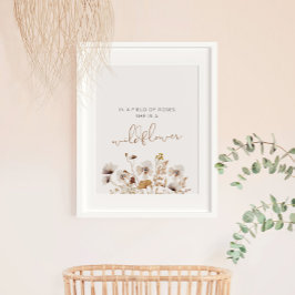 Boho Wildflower Poster