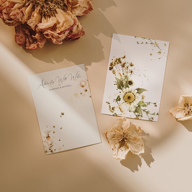 Boho Wildflower Weding Bem Desejos e Conselhos (Criador carregado)