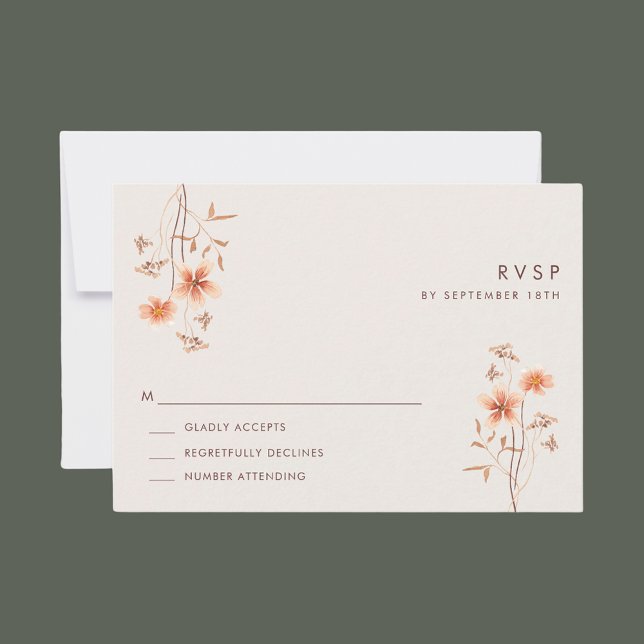 Boho Wildlfower Rustic Outdoor - RSVP (Boho Wildlfower Rustic Outdoor Wedding RSVP)