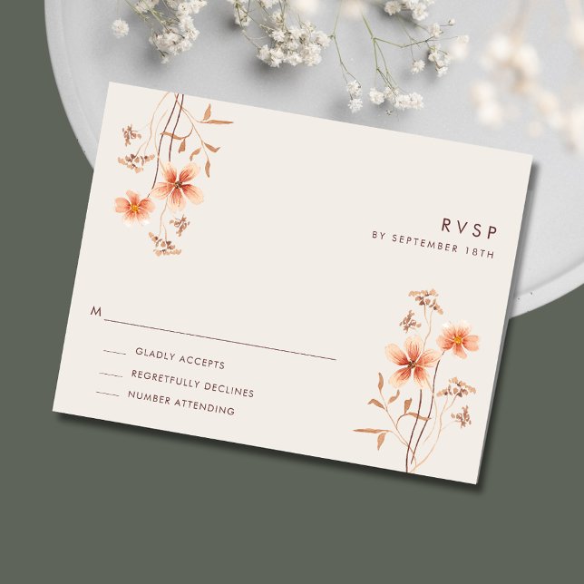 Boho Wildlfower Rustic Outdoor - RSVP (Boho Wildlfower Rustic Outdoor Wedding RSVP)