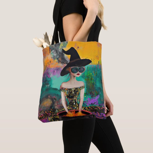 Boho Witch Tote Bag (Close Up)