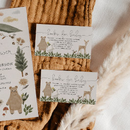 Boho Woodland Books para Cartão de Chá de fraldas