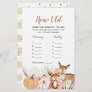 Boho Woodland Pumpkin Quantos Anos Tinham Os Pais