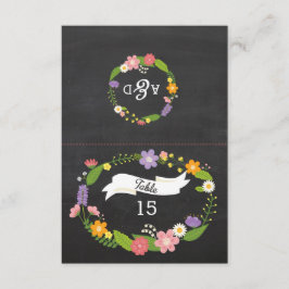 Boho Woodland Wreath no Casamento Chalkboard