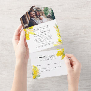 Boho Yellow Summer Wildflower Foto Rustic Casament