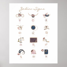 Boho Zodiac Sinal Poster