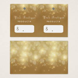 Bokeh Glamor Boutique Hang Tags do Luxury Dourado