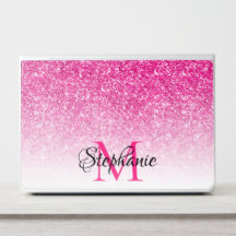 Bokeh Rosa Brilhante Glitter Foto Monograma Ombre 