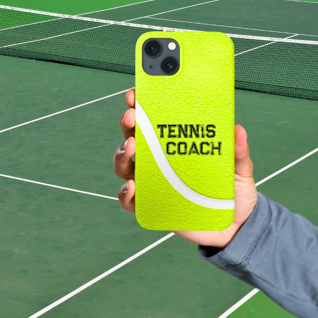 Bola Amarela Tênis personalizada (Personalized Tennis Coach Yellow Ball Case-Mate iPhone Case)