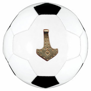 bola branca de futebol Dourada Thor Hammer