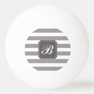 Bola cinzenta personalizada monograma de Pong do