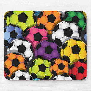 Bola Colorida de Futebol Design Mousepad