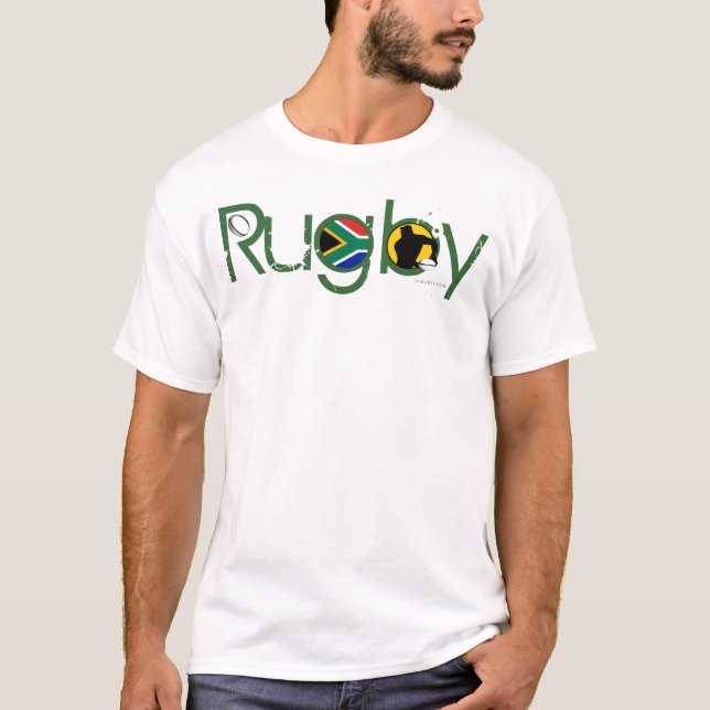 Bola da passagem do t-shirt dos fãs do rugby de (Frente)