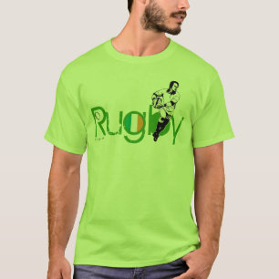 Bola da passagem do t-shirt dos fãs do rugby de