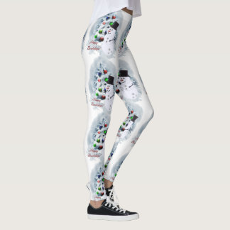 Bola de boliche Snowman Leggings de Natal