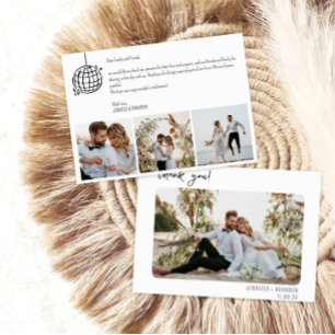 Bola de cartões de agradecimentos de casamento