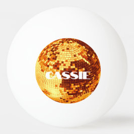 Bola de discoteca retrô brilho glitter dourado ani