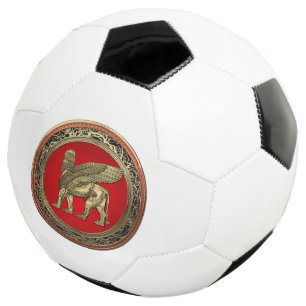 Bola De Futebol [310] Leão Assírio - Dourado Lamaçu