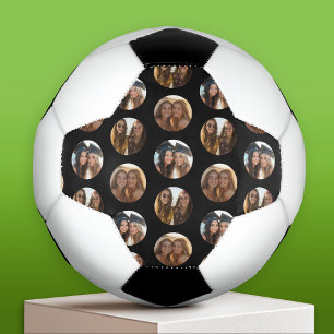 Bola De Futebol 3 Colagem de Fotos Padrão de Meio Brick - Círculo 