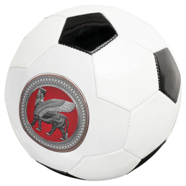 Bola De Futebol [400] Touro Assírio: Prata e Lamaçu Negro (Três quartos)