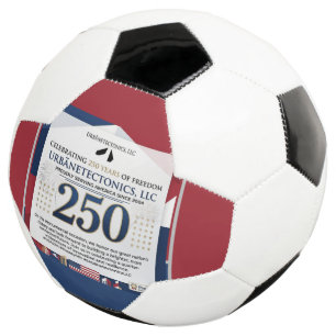 Bola de Futebol 4 de Julho 250º Vermelho Branco Az