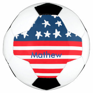 Bola De Futebol 4 de julho dia de independência adicionar nome tex
