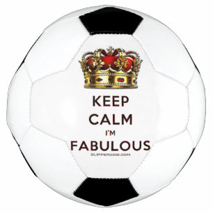 Bola De Futebol A coroa dourada vermelha fabulosa calma da Slipper