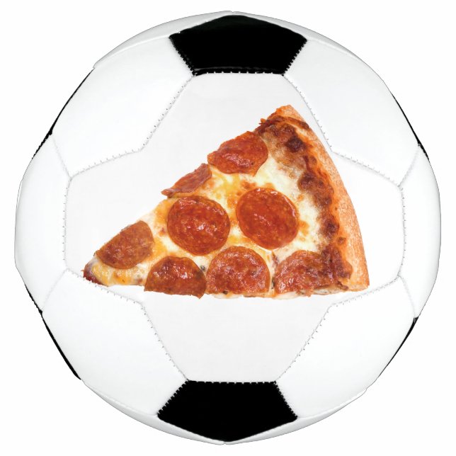 Bola De Futebol A fatia clássica de pizza de pepperoni SlipperyJoe (Frente)