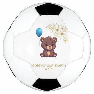 Bola De Futebol A MÃE MAL PODE ESPERAR menina fofa mal pode Bebê b