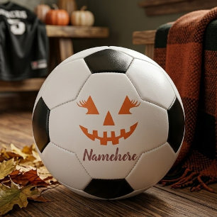 Bola De Futebol Abóbora de Halloween Personalizada Feminina Jack O