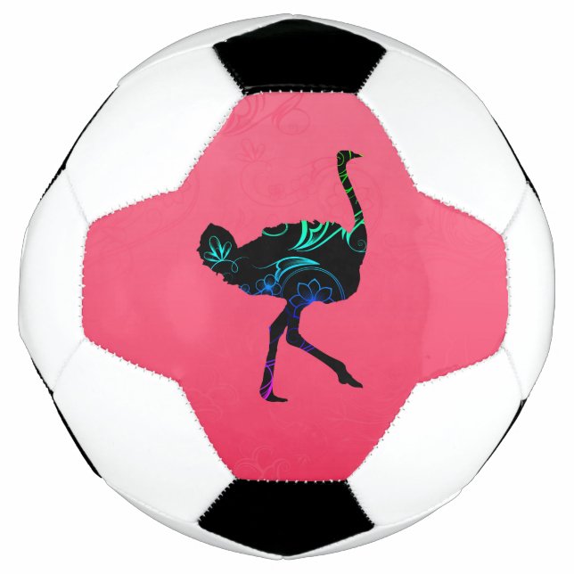 Bola De Futebol Abstrato Ostrich Soccer Ball (Frente)