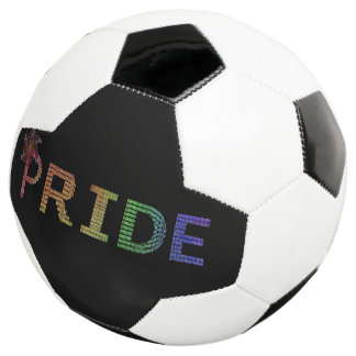 Bola De Futebol Adesivo de Orgulho - Texto Arco-íris